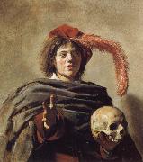 Frans Hals Young Man Holding a Skull Sweden oil painting artist